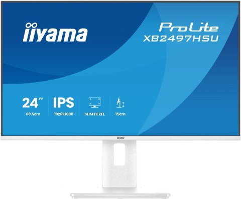IIYAMA Iiyama ProLite XB2497HSU-W1 monitor komputerowy 60,5 cm (23.8") 1920 x 1080 px Full HD LED Biały