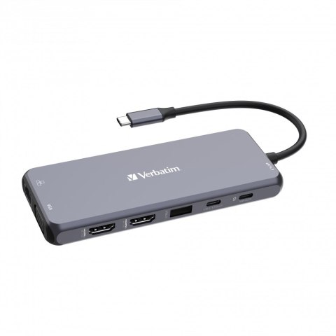 Verbatim Adapter Verbatim CMH-14 USB Type-C 5000 Mbit/s Srebrny