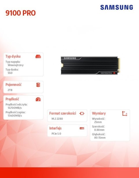 Samsung Dysk SSD PRO Heatsink NVMe MZ-VAP2T0CW