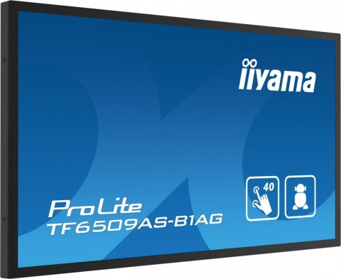 IIYAMA Monitor 65 cali TF6539AS-B1AG,IPS,4K,HDMIx2,DP,RJ45,3xUSB,2x10W, ANDROID,24/7,IP65