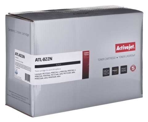 Activejet Toner Activejet ATL-822N (zamiennik Lexmark 58D2H00; Supreme; 15000 stron; czarny)