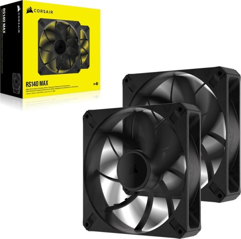 Corsair Wentylator Corsair RS140 MAX 14cm Czarny 2szt.