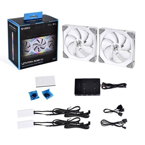 LIAN LI Lian Li Uni Fan SL140 Obudowa komputera Wentylator 14 cm Biały 2 szt.
