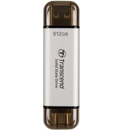 Transcend Transcend ESD310 512 GB USB Type-A na USB Type-C 3.2 Gen 2 (3.1 Gen 2) Srebrny