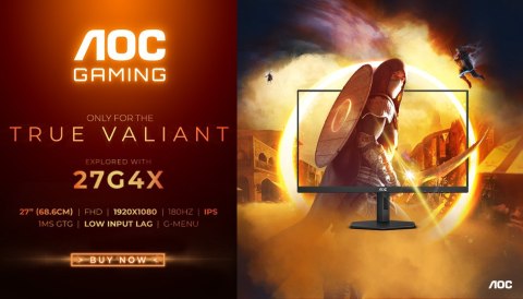 AOC Monitor LCD 27" AOC G4 27G4X 1920x1080px Full HD LED Czarny, Szary
