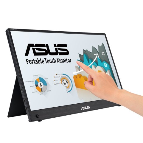 ASUS ASUS ZenScreen MB16AMTR monitor komputerowy 39,6 cm (15.6") 1920 x 1080 px Full HD LCD Ekran dotykowy Czarny