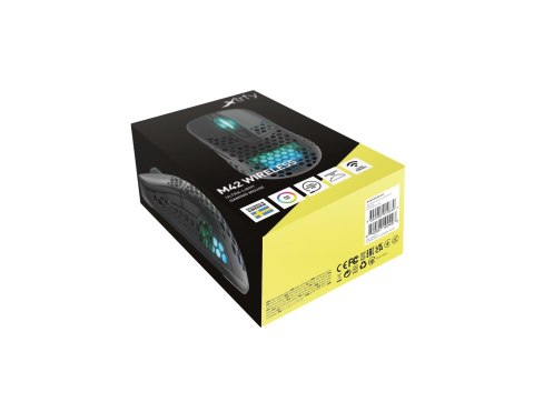 Cherry CHERRY XTRFY M42 RGB myszka Gaming Oburęczny RF Wireless + USB Type-C Optyczny 19000 DPI
