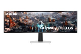 Samsung Samsung G93SC monitor komputerowy 124,5 cm (49") 5120 x 1440 px Dual QHD OLED Srebrny