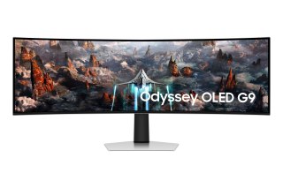 Samsung Samsung G93SC monitor komputerowy 124,5 cm (49") 5120 x 1440 px Dual QHD OLED Srebrny
