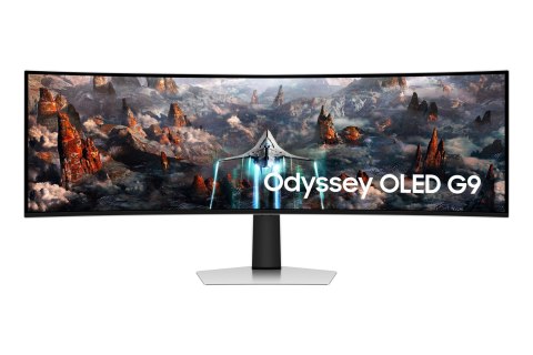 Samsung Samsung G93SC monitor komputerowy 124,5 cm (49") 5120 x 1440 px Dual QHD OLED Srebrny