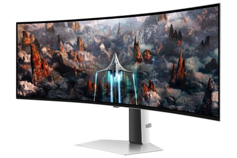 Samsung Samsung G93SC monitor komputerowy 124,5 cm (49") 5120 x 1440 px Dual QHD OLED Srebrny