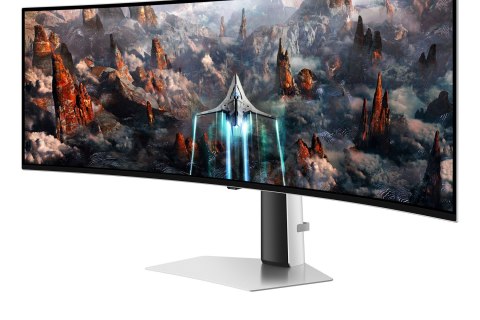Samsung Samsung G93SC monitor komputerowy 124,5 cm (49") 5120 x 1440 px Dual QHD OLED Srebrny