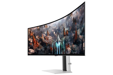 Samsung Samsung G93SC monitor komputerowy 124,5 cm (49") 5120 x 1440 px Dual QHD OLED Srebrny