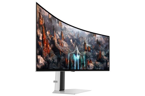 Samsung Samsung G93SC monitor komputerowy 124,5 cm (49") 5120 x 1440 px Dual QHD OLED Srebrny