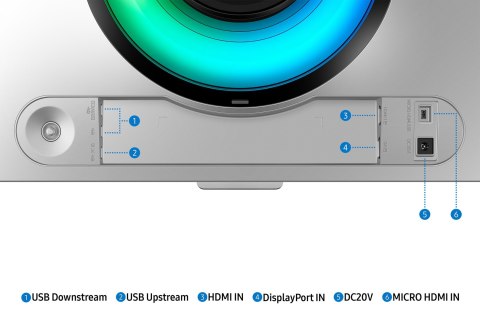 Samsung Samsung G93SC monitor komputerowy 124,5 cm (49") 5120 x 1440 px Dual QHD OLED Srebrny
