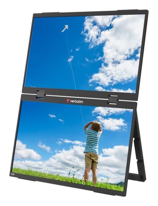 Verbatim Verbatim Portable 15.6" FHD Dual Monitor Essentials Przenośny monitor Czarny 39,6 cm (15.6") LCD 1920 x 1080 px