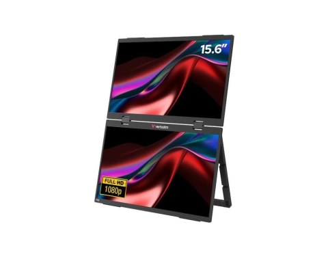 Verbatim Verbatim Portable 15.6" FHD Dual Monitor Essentials Przenośny monitor Czarny 39,6 cm (15.6") LCD 1920 x 1080 px