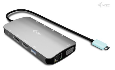 I-tec Stacja dokująca USB-C Meatl Nano 3x Display DP HDMI Power Delivery 100 W