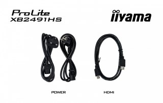 IIYAMA Monitor 23.8 cala XB2491HS-B1 IPS,HDMI,DP,1ms,350cd, 1500:1,120Hz,2x2W,HAS150 (PIVOT)