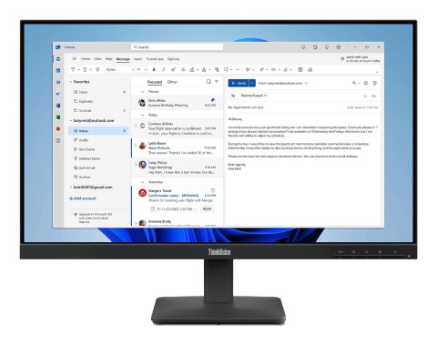 Lenovo Lenovo ThinkVision S24-4e monitor komputerowy 60,5 cm (23.8") 1920 x 1080 px Full HD LED Czarny