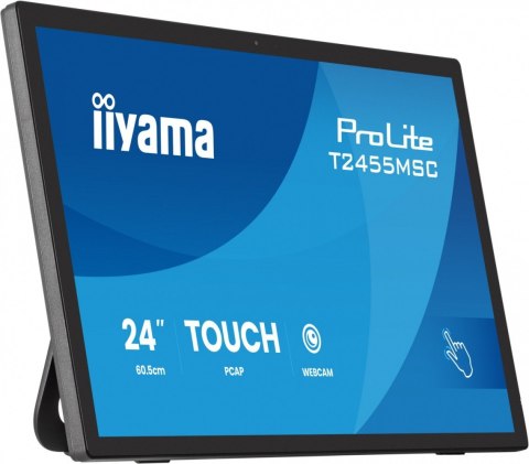 IIYAMA Monitor 24 cale T2455MSC-B2 POJ.10PKT.IPS,HDMI,DP,USB3.0,CAM,MIC, FHD 120Hz