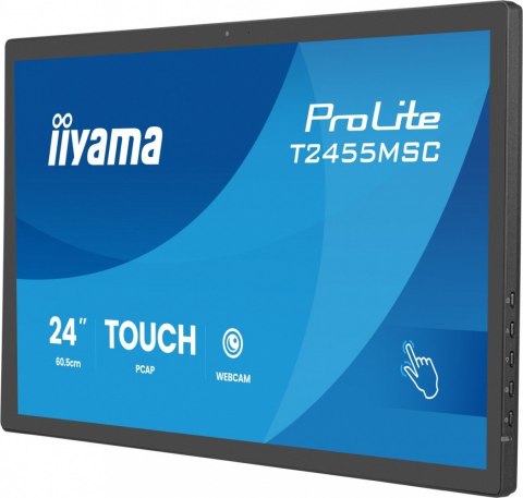 IIYAMA Monitor 24 cale T2455MSC-B2 POJ.10PKT.IPS,HDMI,DP,USB3.0,CAM,MIC, FHD 120Hz