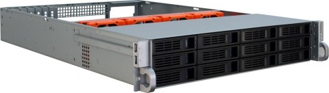 Inter-Tech Inter-Tech IPC 2U-2412 Rack Czarny, Srebrny