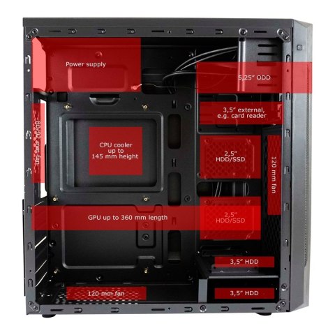 LC-POWER LC-Power 7040B Midi Tower Czarny