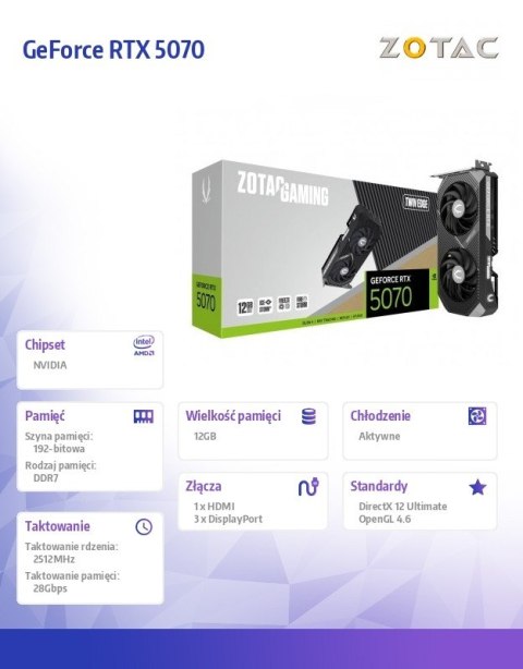 ZOTAC GAMING GeForce RTX 5070 Twin Edge 12GB + GRA 007 First Light