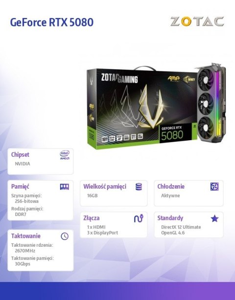 ZOTAC GAMING GeForce RTX 5080 AMP Extreme INFINITY + GRA 007 First Light