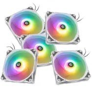 Bitspower Bitspower Notos RGB PWM Wentylator, 120mm - biały, 5-pak