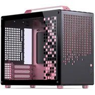 JONSPLUS Jonsplus Z20 Micro-ATX Gehäuse, mit Tragegriff - schwarz/pink