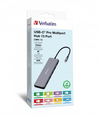 Verbatim Stacja/replikator Verbatim CMH-13 USB-C (32153)