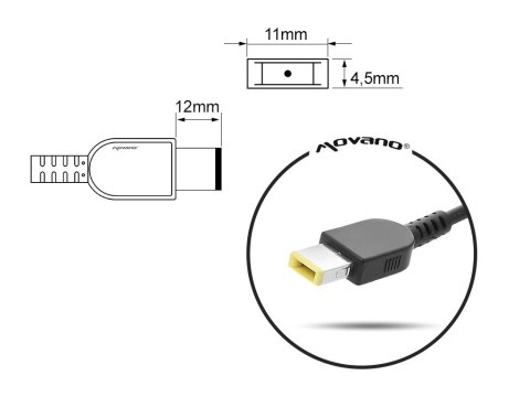 Mitsu Ładowarka / zasilacz 20v 3.25a (prostokątny 11.0x4.5 pin - Yoga) - Lenovo 65W