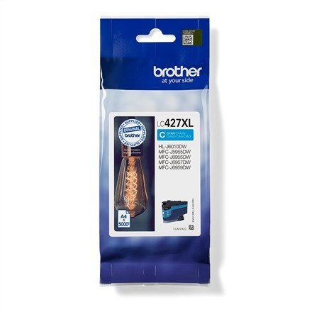 Brother Brother LC-427XLC nabój z tuszem 1 szt. Oryginalny Wysoka (XL) wydajność Cyjan