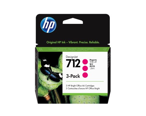 Hewlett-Packard Tusz HP 3ED78A 712 DesignJet 29ml (3szt.) Purpurowy