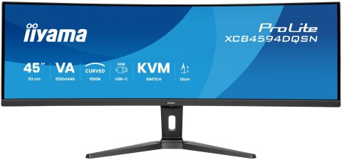 Acer Iiyama G-MASTER 45"LCD Curved Bus. UWQHD monitor komputerowy 114,3 cm (45") 5120 x 1440 px Dual QHD LED Czarny