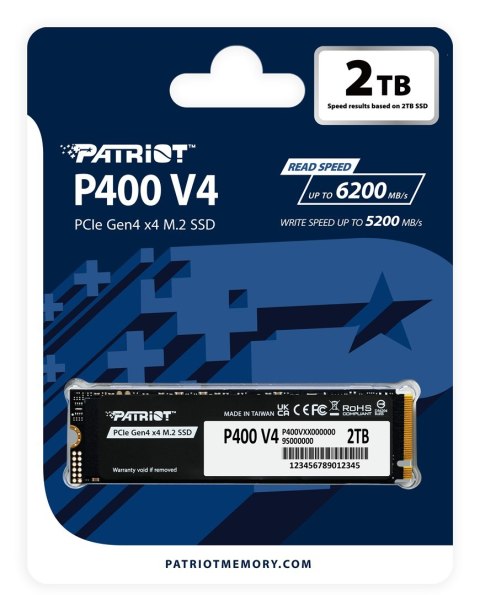 No name Patriot Memory P400 V4 2 TB M.2 PCI Express 4.0 NVMe