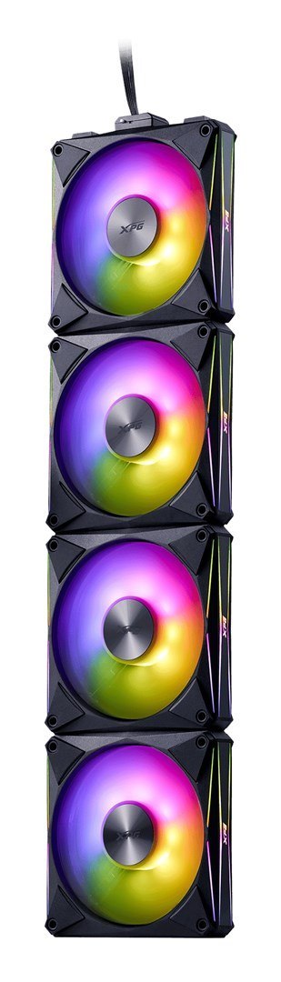 No name Wentylator XPG HURRICANE MAG 120 (120mm ARGB PWM Fan 4 szt.) BK sprzedaż detaliczna