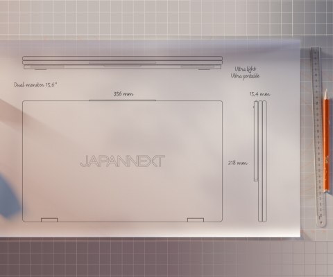 No name JAPANNEXT 39,6 cm JN-DMD-IPS156F Podwójny monitor FHD