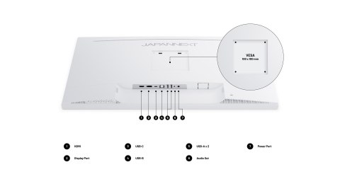 No name Monitor JAPANNEXT 68,5 cm JN-IPS270UHD60F-C65W-HSP-W HDMI/DP UHD