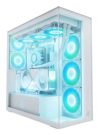 No name Okno Arctic Xtender Weiß Transparentes Glasfenster mit GPU mount