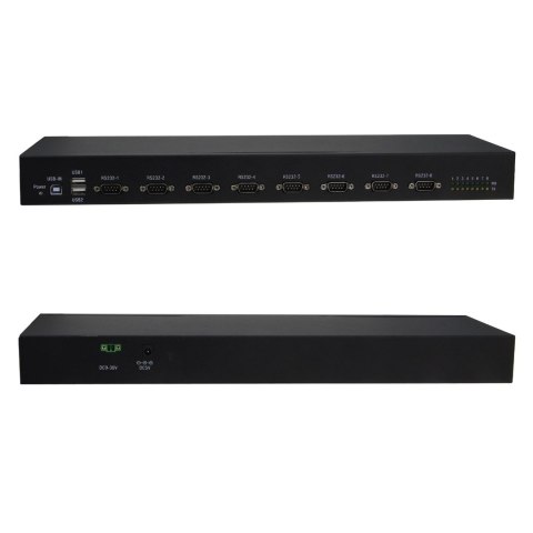 No name RealPower 284513 konwerter szeregowy/repeater/izolator USB 2.0 RS-232 Czarny