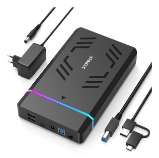 No name Inateck FE3003 Obudowa HDD/SSD Czarny 2.5/3.5"