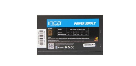 No name Inca IPS-065PB moduł zasilaczy 650 W 20+4 pin ATX ATX Czarny