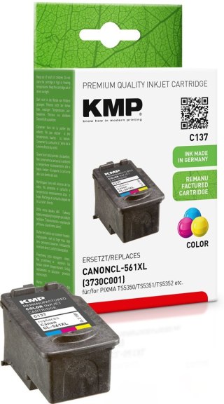 No name KMP C137 nabój z tuszem 3 szt. Zamiennik Wysoka (XL) wydajność Cyjan, Purpurowy, Żółty