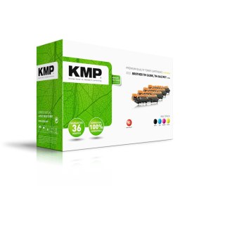 No name KMP MULTIPACK B-T58V kaseta z tonerem 4 szt. Zamiennik Czarny, Cyjan, Purpurowy, Żółty