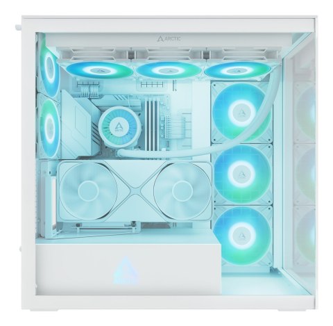 No name Okno Arctic Xtender Weiß Transparentes Glasfenster mit GPU mount