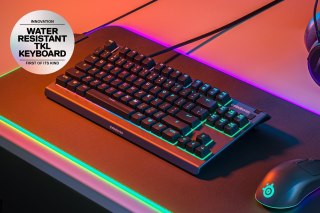 SteelSeries Klawiatura gamingowa SteelSeries Apex 3 Tenkeyless Klawiatura do gier Światło LED RGB Amerykańskie przewodowe przełączniki Whisp