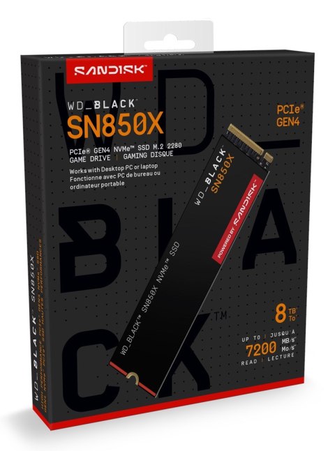 WD SSD WD Black SN850X 8TB NVMe WDS800T2X0E